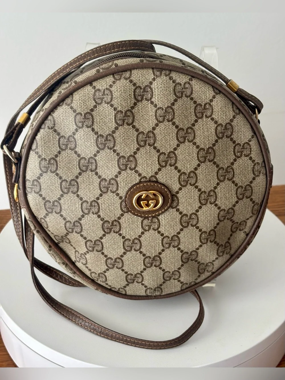 RARE Vintage GUCCI Canteen Crossbody Bag Monogram GG w/Dustbag